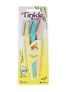 Tinkle Eyebrow Shaper Razor Wand for Women – Set of 3 – Easy Facial Hair Remover Tool, Stainless Steel Blade with Guard for Safety Diane