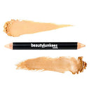 Eye Brightener Stick Highlighter - Eyebrow Concealer Duo Pencil Crayon Makeup, Creamy Matte Brow Shaper Definer, Shimmer for Highlighting Inner Corner, Gluten Paraben Cruelty Free, Warm Beige Beauty Junkees