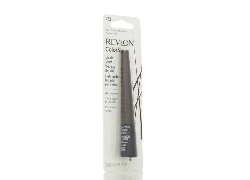 Revlon ColorStay Liquid Liner Eye Makeup, Black-Brown [252], 0.08 oz (Pack of 2) REVLON
