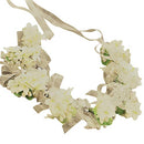 Bohemian Flowers Pearl Garland Bridal Wedding/Sweet Sixteen/Flower Girl/Quinceanera Crown Headdress (Ivory Flowers) The Crafty Owl
