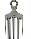 Chicago Comb Model 7 Carbon Fiber Pick Comb, for Long Thick Curly & Afro Hair, Black Color, 6 inches (15 cm) Chicago Comb
