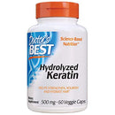 Doctor's Best Hydrolyzed Keratin Keraglo, Strengthen, Nourish, Hydrates Hair, High Potency 500mg, 60 Count Doctor's Best