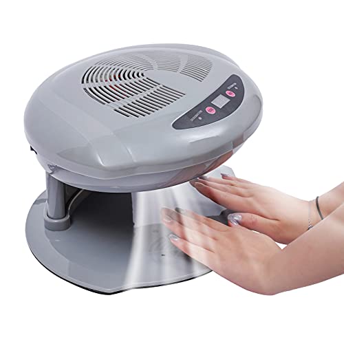 WUPYI Professional Nail Dryer,400W Air Nail Fan Blower Dryer Machine Auto Induction Warm and Cool Wind,Professional Air Nail Fan Manicure Tool with Sensor,for Fingernail & Toenail Curing,Silver WUPYI