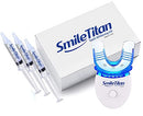 Smile Titan Teeth Whitening Kit, 35% Carbamide Peroxide Teeth Whitening Gel (3) 3ml Syringes with 5X LED Accelerator Light and Tray Teeth Whitener Smile Titan