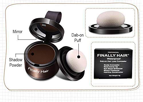 Finally Hair Waterproof Auburn Dab-on Hair Fibers & Hair Loss Concealer, Hairline Creator, Eye Brow Enhancer, and Beard Filler. Dab-on Hair Fiber Cream (Auburn)