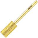 PANA Professional 3/32" Shank Size - Flat Top Large Barrel Gold Carbide Bit Fine Grit - Nail Drill Bit for Dremel Machine PANA
