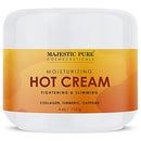Majestic Pure Hot Cream - for Cellulite, Soothing, Relaxing, Tightening & Slimming - with Collagen, Turmeric, Vitamin A, E, - Body Firming Cream, 4 oz MAJESTIC PURE