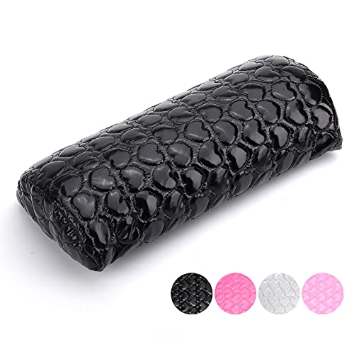 Nail Pillow Hand Rest for Nails, Washable PU Leather Nail Armrest Detachable Manicure Hand Pillow Cushion Nail Art Accessories Tool for Nails Tech (Black) Deciniee
