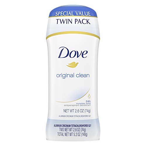Dove Antiperspirant Deodorant 24-hour Sweat Protection Original Clean Deodorant for Women 2.6 oz, 2 Count Dove