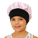 Sent Hair Kids Satin Bonnet Sleep Cap for Natural Hair Double Layers Hair Bonnet Wide Elastic Band Night Sleep Hat for Baby Toddler Child Teens (Light Pink) sent hair
