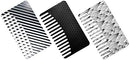 Go-Comb - Wallet Sized Hair & Travel Comb - Wide Tooth - Black Plastic 3-Pack Go-Comb
