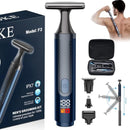 Back Shaver for Men, Ultra-Wide 2" T-Shaped Head, Travel Case, LED 4 in 1 Mens Back Shaver Rechargeable with Long Handle, Safety Lock, IPX7, Multi-Functional Back Trimmer for Men, (Flat Black) Infinity Warehouse