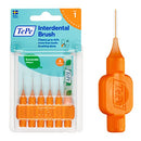 TePe Interdental Brush Original, Soft Dental Brush for Teeth Cleaning, Pack of 6, 0.45 mm, Extra-Small/Small Gaps, Orange TEPE
