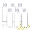 Plastic Travel Bottles,100ml/3.4oz Empty Small Squeeze Bottle Containers for Toiletries With Flip Cap(6 Pack) YICTEK