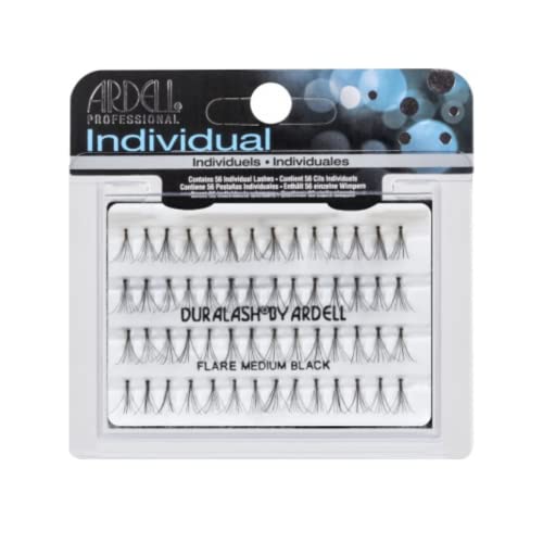 Ardell Professional Individual Duralash Flares, Medium Black 56 individual lashes (Pack of 4) Ardell