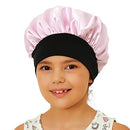 Sent Hair Kids Satin Bonnet Sleep Cap for Natural Hair Double Layers Hair Bonnet Wide Elastic Band Night Sleep Hat for Baby Toddler Child Teens (Light Pink) sent hair