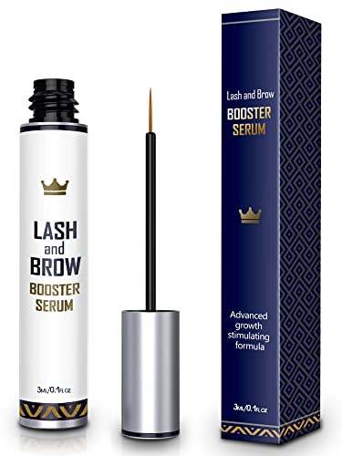 Natural Lash Growth Serum - USA Made Eyebrow Growth Enhancer - Eyelash Booster to Grow Longer Eyelashes - Lash Boost & Brow Enhancing Serum Northern Crown Cosmetics