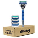 Gillette5 Men's Razor Handle + 4 Refills Gillette