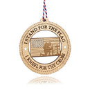 Jolette Designs Stand for The Flag Kneel for The Cross Ornament - Wood American Flag Ornaments Gift for Christmas Tree or Car Mirror - Home Decor Decoration for Patriotic Americans (1, Stand-Kneel) Jolette Designs