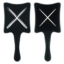 ikoo Paddle X Pops Hair Brush for Women, Small, Scalp Massaging Bristles for Detangling Wet or Dry Hair, X-Vent Releases Excess Hot Air for Easy Blow Drying, Cruelty-Free - Acrylic, Beluga Black ikoo