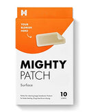 Mighty Patch Surface from Hero Cosmetics - Hydrocolloid Acne Pimple Patch for Large Zit Breakouts, Spot Treatment Stickers for Body, Cheek, Forehead, and Chin, Vegan and Cruelty Free (10 Count) Mighty Patch