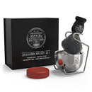 Luxury Shaving Brush Set - Shaving Kit for Men Includes Badger Hair Shaving Brush, Shaving Soap, Stainless Steel Shaving Bowl, Safety Stand SHAVING REVOLUTION