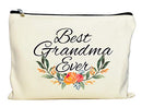 Moonwake Designs- Best Grandma Ever Makeup Bag, Gift for Grandma, Mother's Day Gift, Cosmetic Bag for Nana, Floral Bag, Travel Makeup Pouch Moonwake Designs
