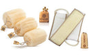 Premium Natural Egyptian Shower Loofah Sponge and Back Scrubber Back Bundle, Exfoliating Shower Loofah Body Scrubbers Buff Away Dead Skin for Smoother, More Radiant Appearance ALMOONI