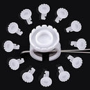 BEYELIAN Glue Rings For Eyelash Extensions, Can Fasten to Tweezers, Smart Glue Cups, Lash Glue Holder Fanning, Volume Fan Blooming Cups, Lash Extension Supplies, Disposable Plastic Rings, 50 PCS BEYELIAN