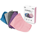 S&T INC. Reusable Makeup Remover Wipes, Wash Cloths for Your Face, Microfiber Face Cloths Clean Makeup, Eyeliner, Mascara, and Oil from Skin, Assorted Solids, 6 Inch x 12 Inch, 5 Pack S&T INC.
