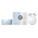 NuFACE MINI+ Microcurrent Facial Device Ultimate Uplift Kit - Brilliant White Face Sculpting & Contouring Device with Aqua Gel, Power Patches, Prep-N-Glow Skin Care Wipes & Luxe Gift Box Infinity Warehouse