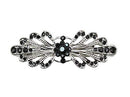 Faship Gorgeous Black Rhinestone Crystal Small Floral Hair Barrette Clip Faship