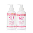 Koji White Kojic Acid & Collagen Body Lotion Skin Brightening - Women Gift Set (2 Pack) - for Moisturizer & Radiant Complexion, Uneven Skin Tone - 8.45 Fl Oz Bottle Koji White