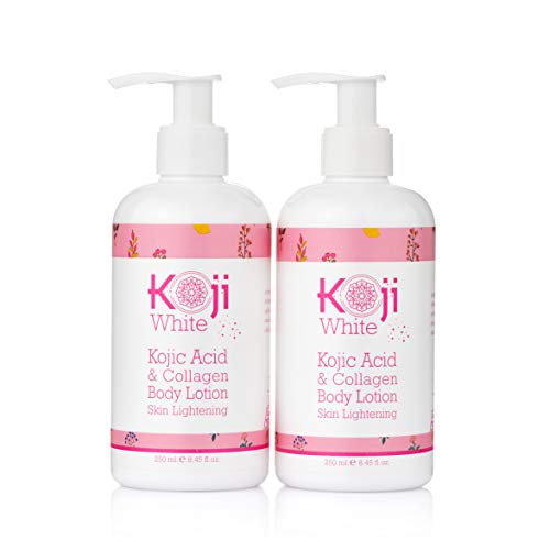 Koji White Kojic Acid & Collagen Body Lotion Skin Brightening - Women Gift Set (2 Pack) - for Moisturizer & Radiant Complexion, Uneven Skin Tone - 8.45 Fl Oz Bottle Koji White