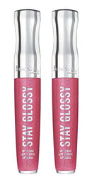 Rimmel Stay Glossy 6HR Lip Gloss, Back Row Smooch, 0.18 Fl Oz (Pack of 2) Rimmel