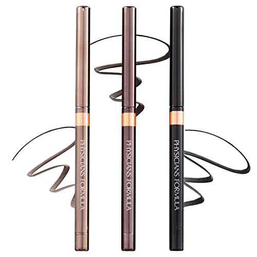 Physicians Formula Shimmer Eyeliner Pencil Set Of 3, Black, Dark Brown, Brown, Custom Eye Enhancing Eyeliner Trio, Universal Looks Collection Nude Physicians Formula
