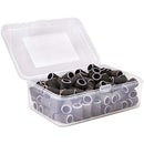 PANA 100 Pieces Nail Sanding Bands Professional Nail Manicure Great Fit for Nail Drill Bits for Acrylic Nails (150 Grit, Black) PANA