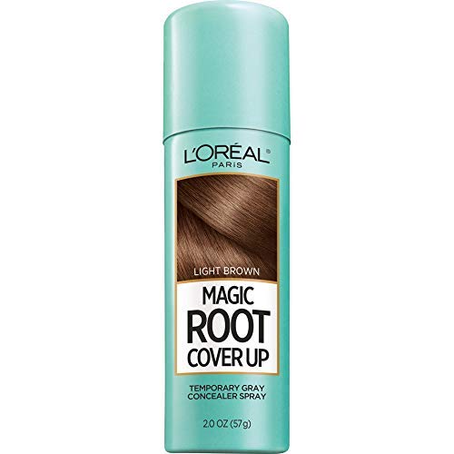 L'Oreal Paris Magic Root Cover Up Gray Concealer Spray Light Brown 2 oz.(Packaging May Vary) L'Oreal Paris