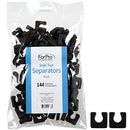 ForPro Sole Toe Separators - Black Luxurious Foam Separators - Individual Toe Separators for Pedicures â€“ 144-Count ForPro Professional Collection