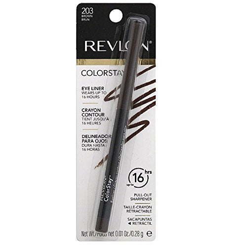Revlon ColorStay Eyeliner Pencil, Brown [203], 0.01 oz (Pack of 2) REVLON