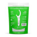 GRIN Clean Flosspyx, Floss Picks, 75 Count, Dental Flossers, Minty Flavor, Recycled Plastic, Super Strong Fine Floss, Tight Teeth, Premium Longer Floss Head, Includes Safe Fold-Back Tooth Pick Infinity Warehouse