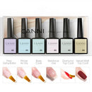CANNI 6Pcs 9ml Hema-Free Nail Dehydrator Primer, Base Coat Reinforce Diamond Gel Top Coat and Matte Top Coat Gel Nail Polish Set, Soak Off LED Nail Gel Polish Set Nail Art Starter Manicure Salon Infinity Warehouse