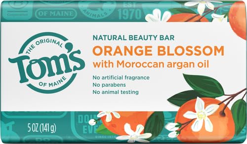 Tom's of Maine Natural Beauty Bar Soap, Orange Blossom With Moroccan Argan Oil, 5 oz. Infinity Warehouse