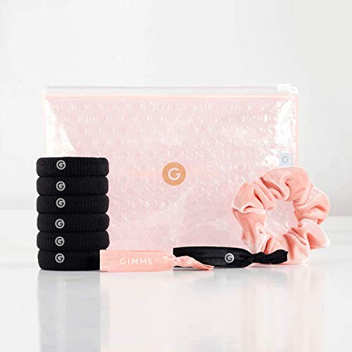 GIMME Bands Starter Kit | Gentle Microfiber Hair Ties | Includes Our Must-Have Hair Accessories Essential for Every Hair Type and Occasion | No Snagging, Dents, or Breakage | Black Onyx GIMME