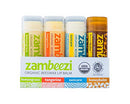 ZAMBEEZI Fair Trade, Organic Beeswax Lip Balm - Variety 4 Pack (Lemongrass, Tangerine, Suncare and Honeybalm) - Ethically Sourced Zambeezi
