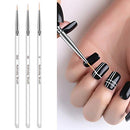 Tinsow 3pcs Professional Nail Art Brush Set Liner Pens Striping Brushes for Short Strokes, Details, Blending, Elongated Lines etc Tinsow