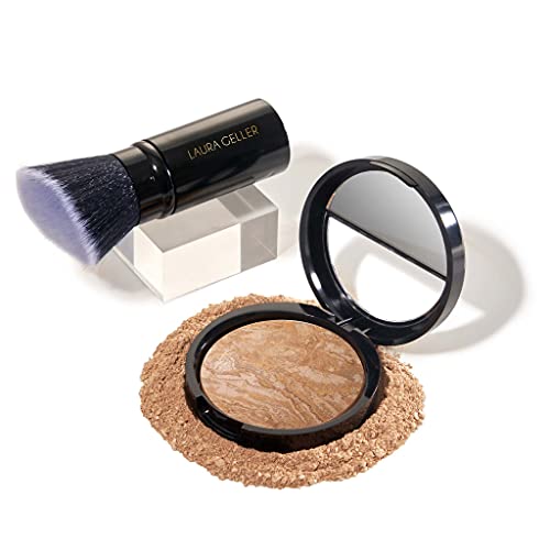 LAURA GELLER NEW YORK 59mm Baked Balance-n-Brighten Foundation with Kabuki Brush Makeup Set, Medium LAURA GELLER NEW YORK Store
