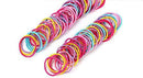 KABB Colorful 100PCS Elastic Bands 100 Pcs Rubber Ties for Thick Heavy and Curly Hair KABB