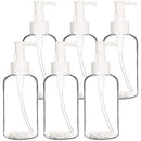Youngever 6 Pack Plastic Pump Bottles 8 Ounce, Refillable Plastic Pump Bottles with Travel Lock (Clear) Youngever