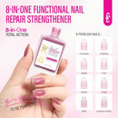 Nail Strengthener for Women: 8 in 1 Dusty Rose Nail Hardener Extra Strong and Growth - Nail Polish Hardener for Weak and Damaged Nails 15ml Infinity Warehouse
